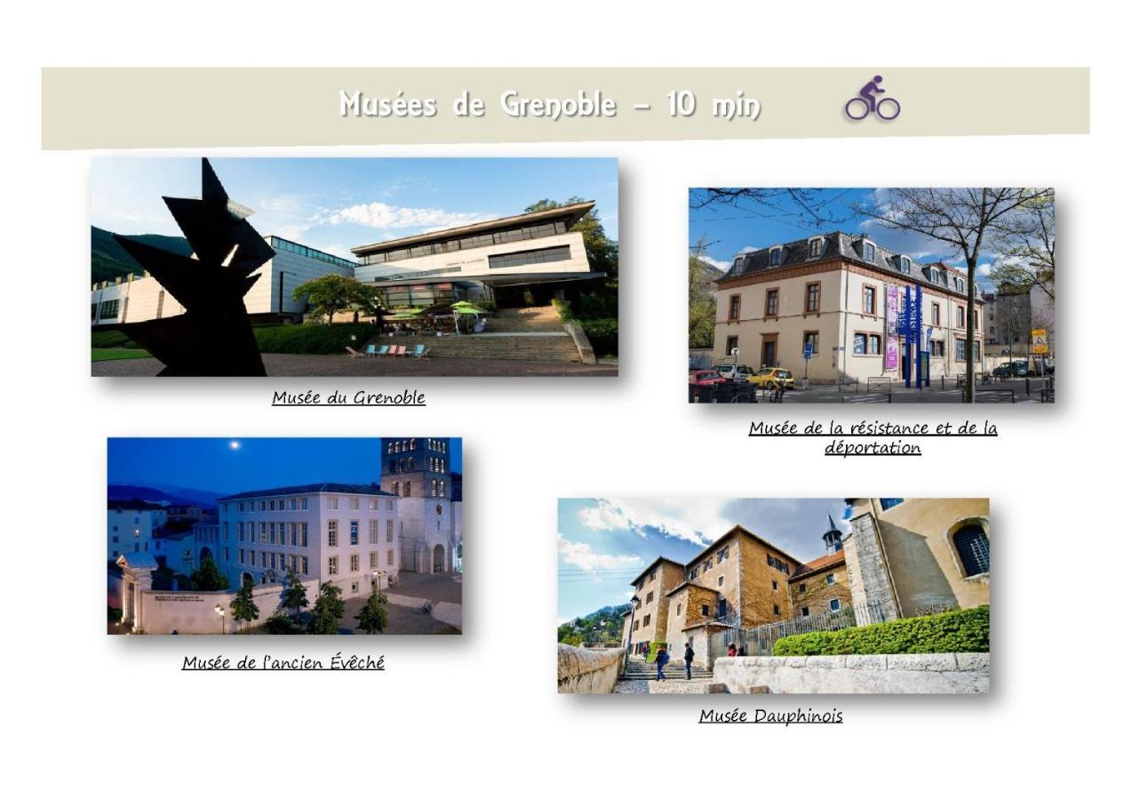 Le 62 - Spacieux T2 Avec Jardin, Parking & Tramway Grenoble Bagian luar foto