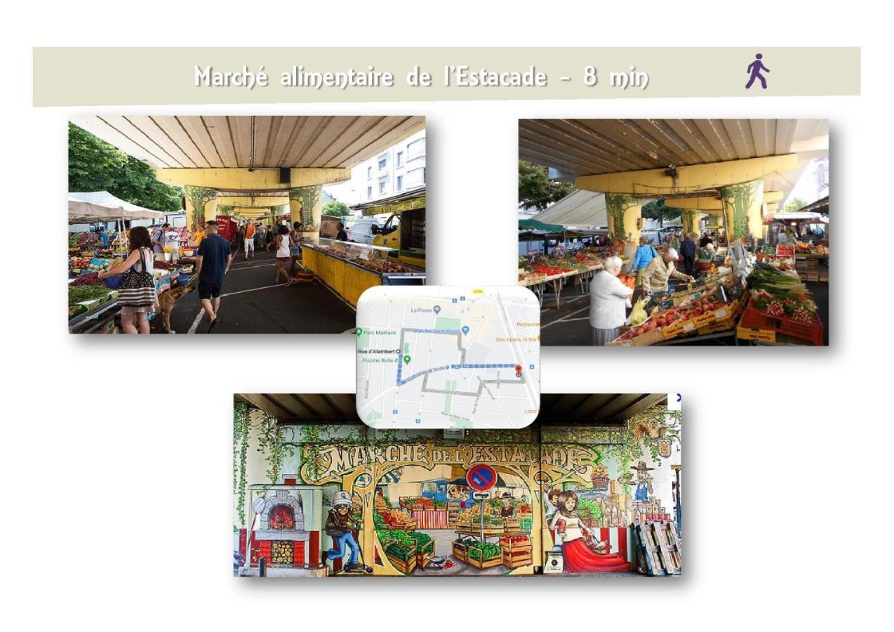 Le 62 - Spacieux T2 Avec Jardin, Parking & Tramway Grenoble Bagian luar foto