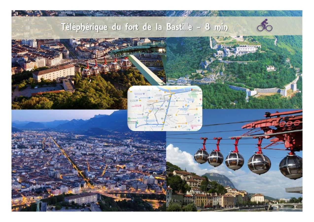 Le 62 - Spacieux T2 Avec Jardin, Parking & Tramway Grenoble Bagian luar foto