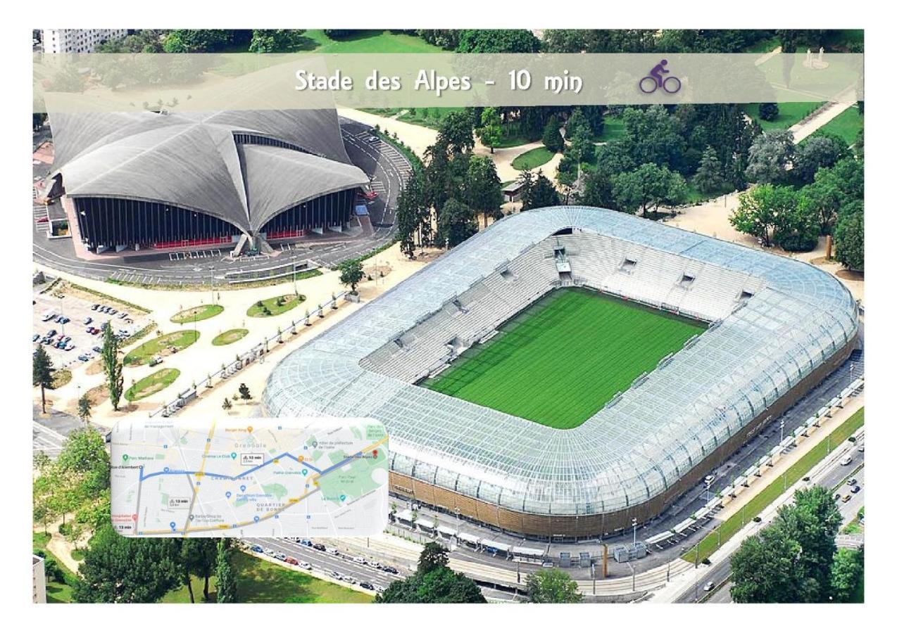 Le 62 - Spacieux T2 Avec Jardin, Parking & Tramway Grenoble Bagian luar foto