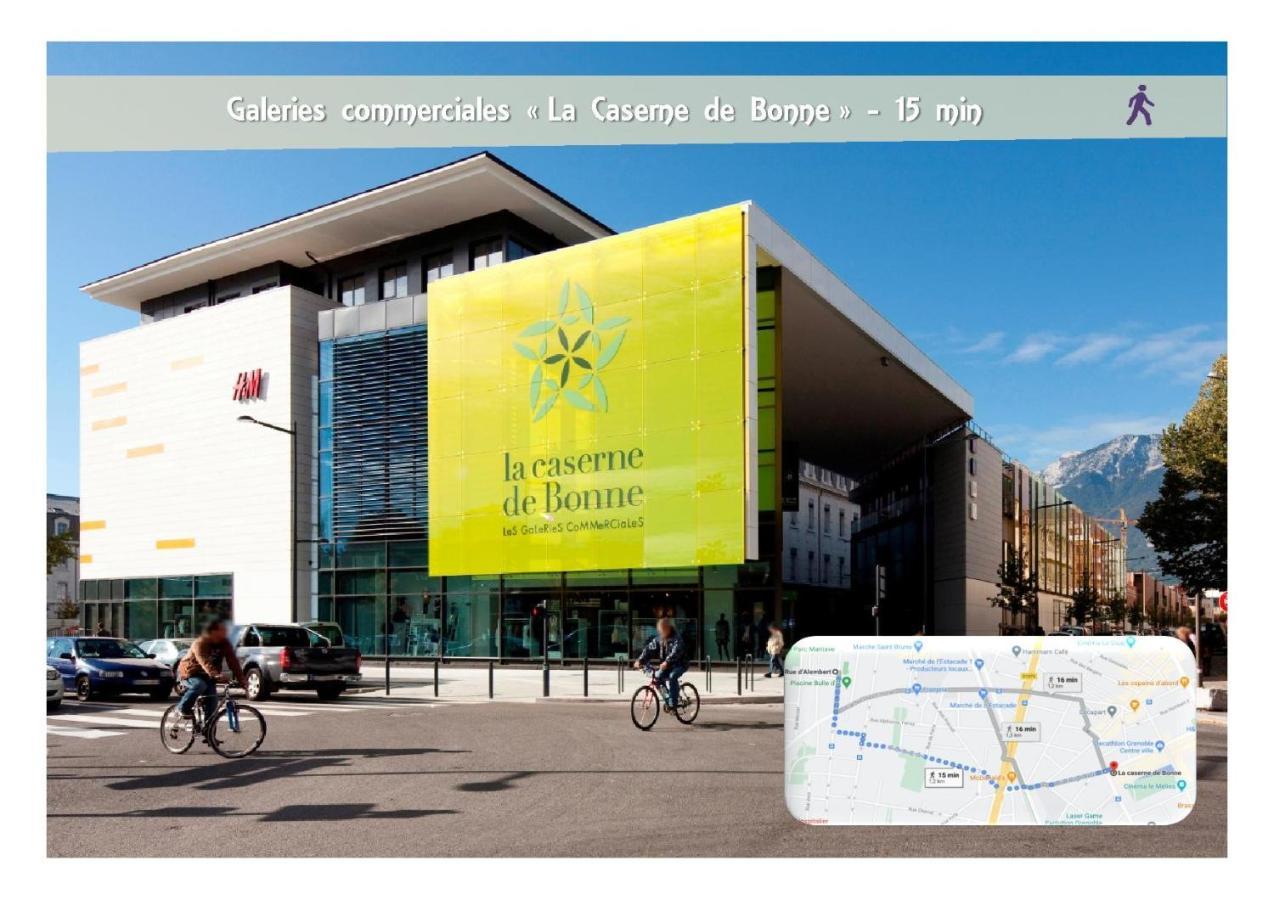 Le 62 - Spacieux T2 Avec Jardin, Parking & Tramway Grenoble Bagian luar foto